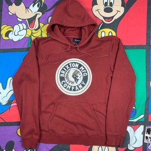 Brixton MFG Company Hoodie Maroon